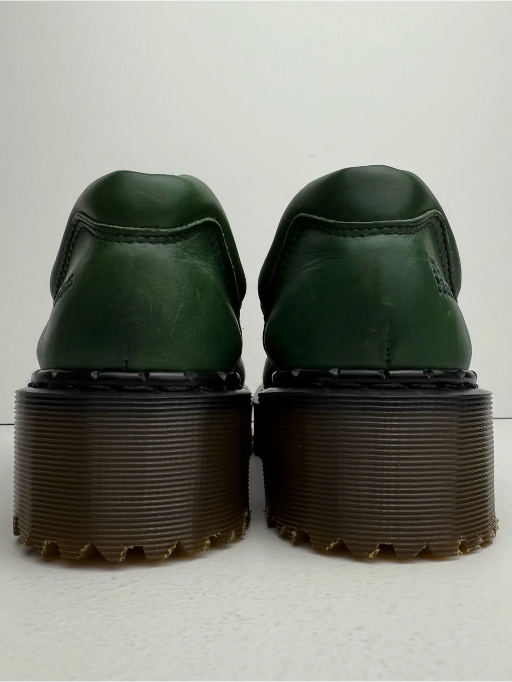 Vintage Dr. Martens England Green Envy Platform Oxfords UK 7